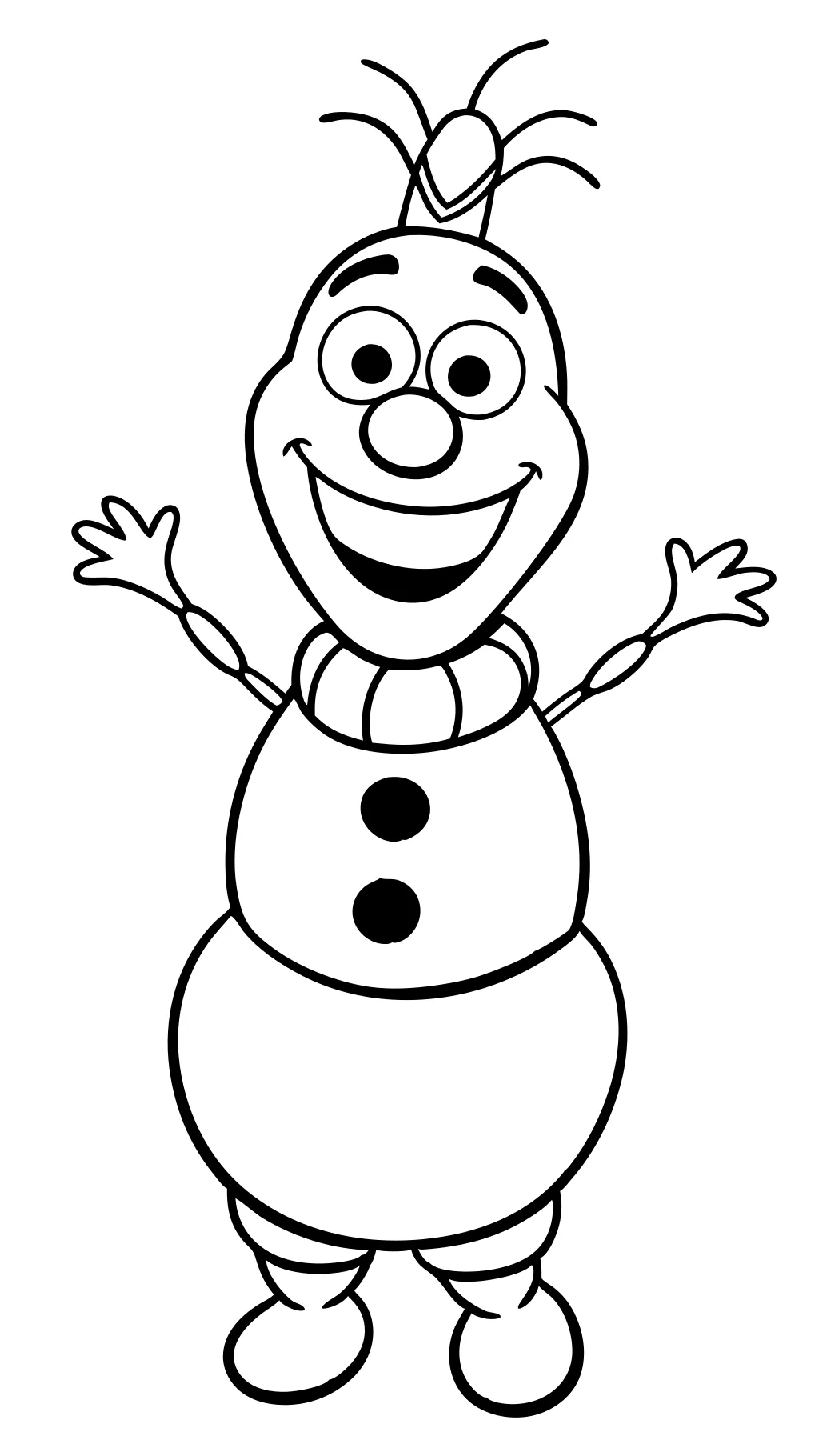 olaf coloring book page